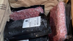 Meat in eco friendly packaging